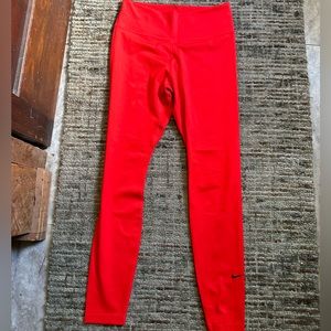 Red nike leggings size medium